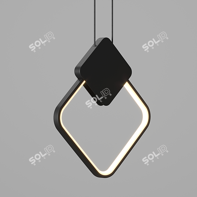 Elegant Curly Chandelier: Modern Lighting 3D model image 7