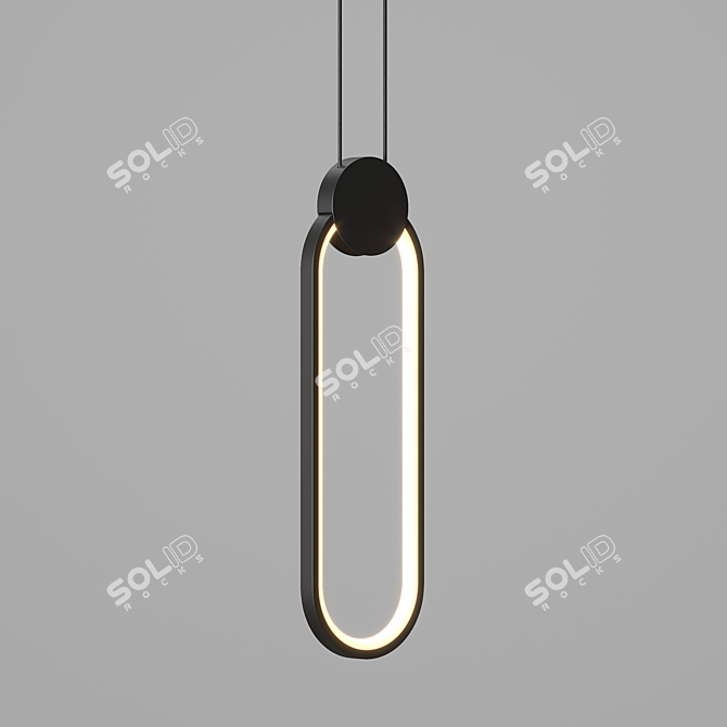 Elegant Curly Chandelier: Modern Lighting 3D model image 8