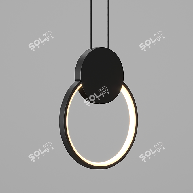 Elegant Curly Chandelier: Modern Lighting 3D model image 9