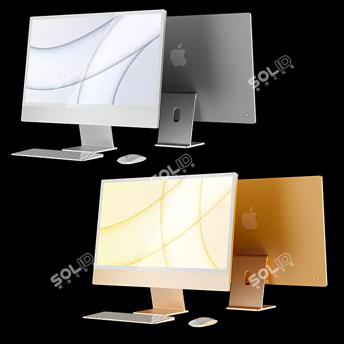 Sleek and Vibrant: Apple iMac 2021 3D model image 4