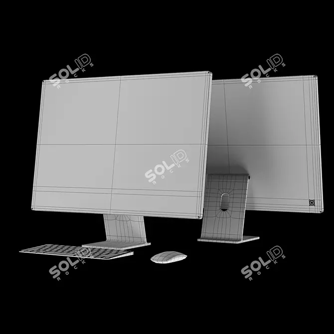 Sleek and Vibrant: Apple iMac 2021 3D model image 5