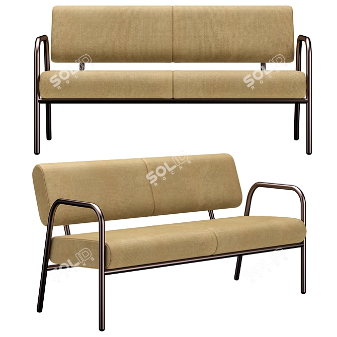 Sleek and Stylish Cosmo Sofa 3D model image 2