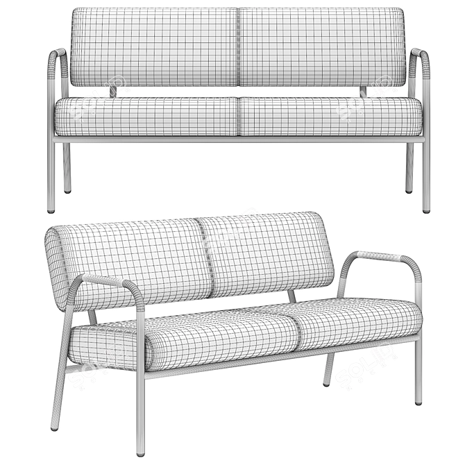 Sleek and Stylish Cosmo Sofa 3D model image 3