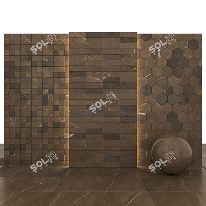Pulpis Brown Marble: Versatile Tiles & Slabs 3D model image 3