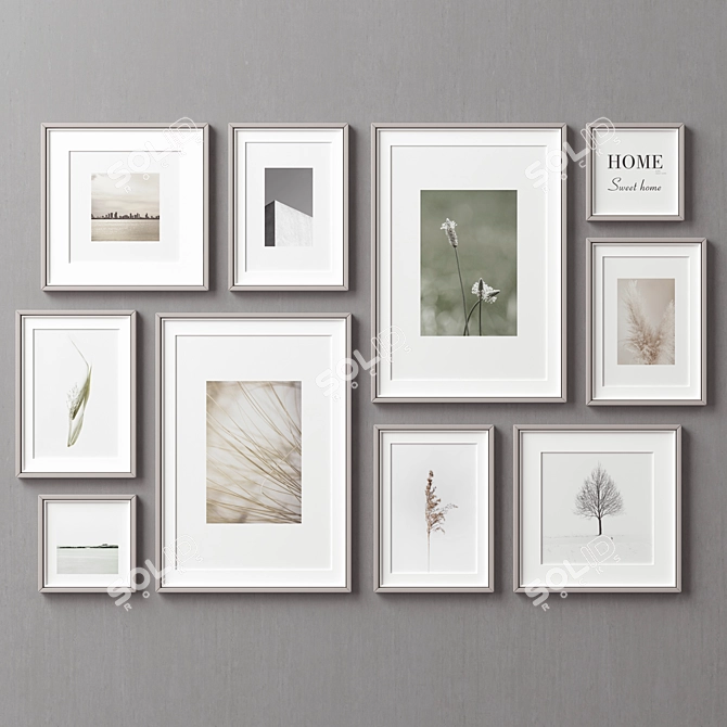 Premium Picture Frames Set - 250 3D model image 3