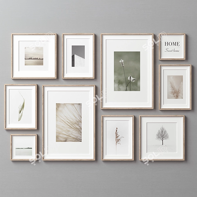 Premium Picture Frames Set - 250 3D model image 4