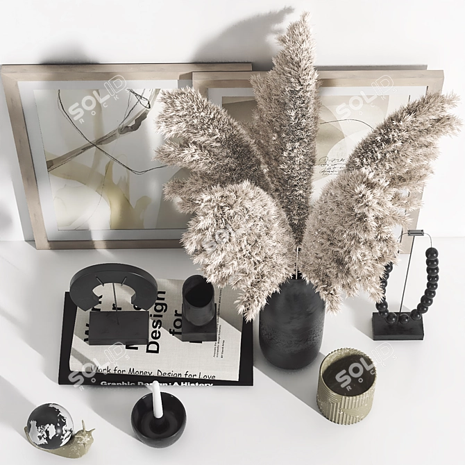 Elegant Decorative Set 2015 3D model image 3