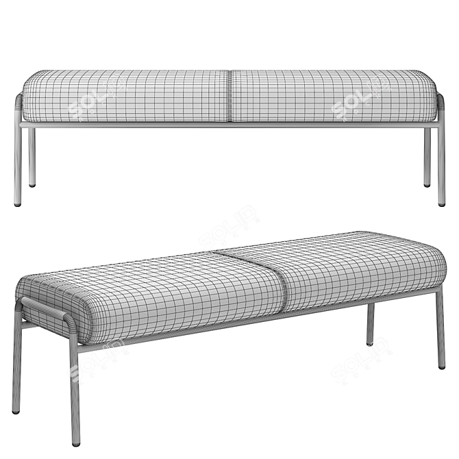 Sleek and Modern Cosmo Bench 3D model image 3