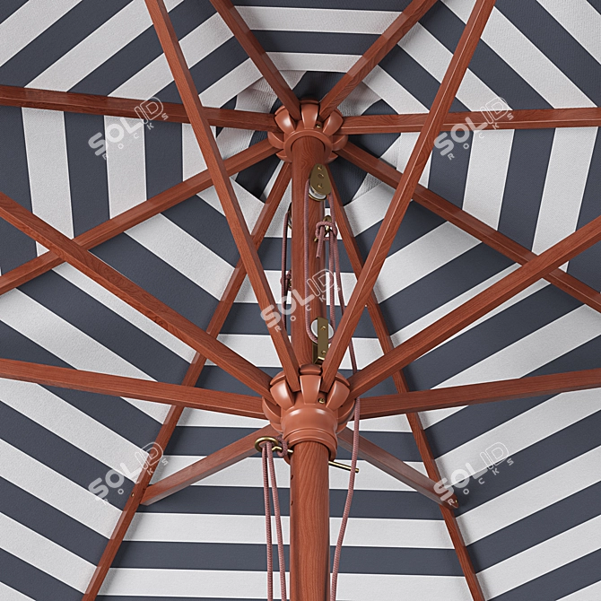 Elegant Parasol Set with Bases 3D model image 2