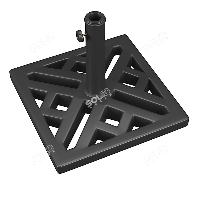 Elegant Parasol Set with Bases 3D model image 5