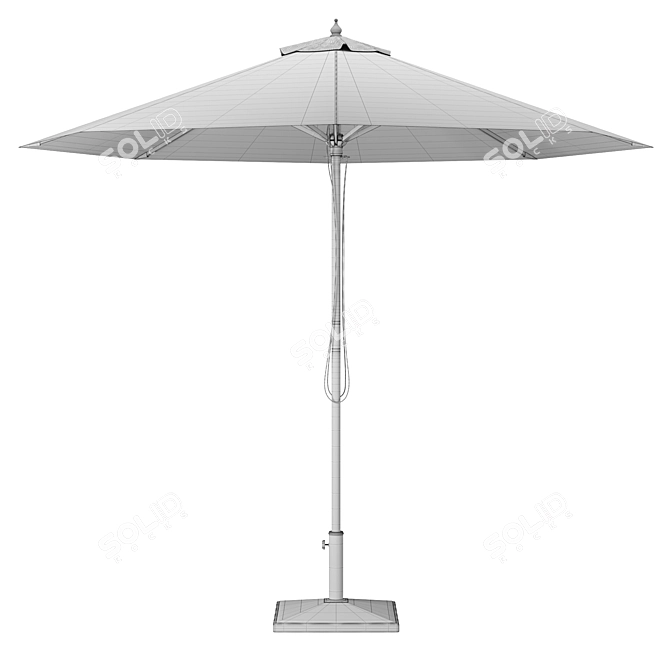 Elegant Parasol Set with Bases 3D model image 7