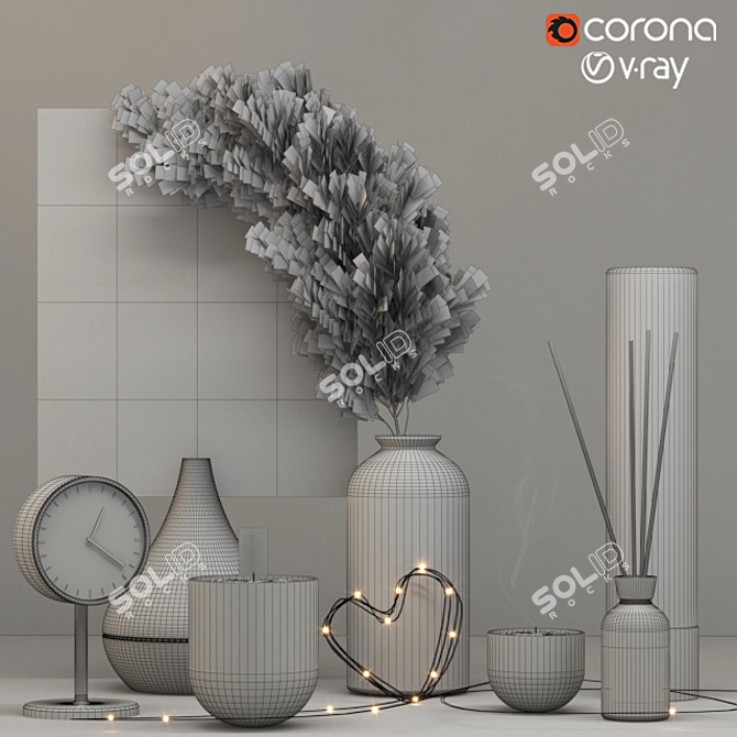 Elegant Home Decor Collection 3D model image 5