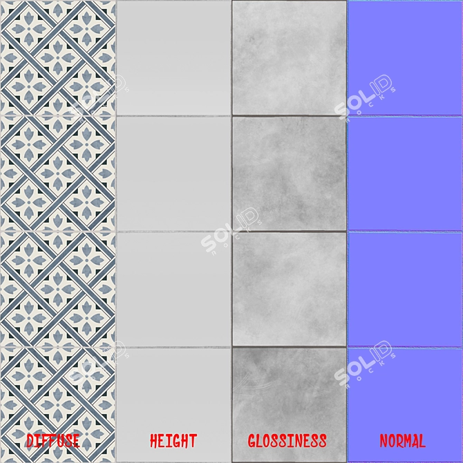 Artistic Tiles Collection 3D model image 4