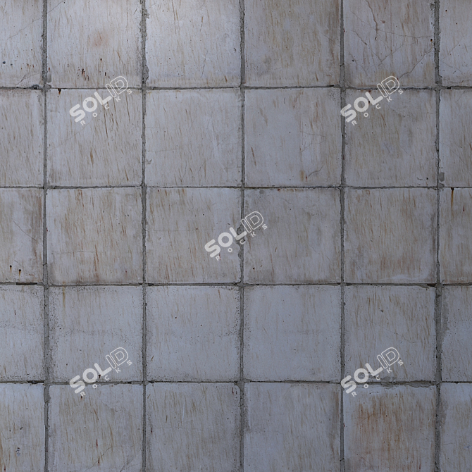 Seamless Facade Concrete Tiles- High Resolution & Detail 3D model image 3