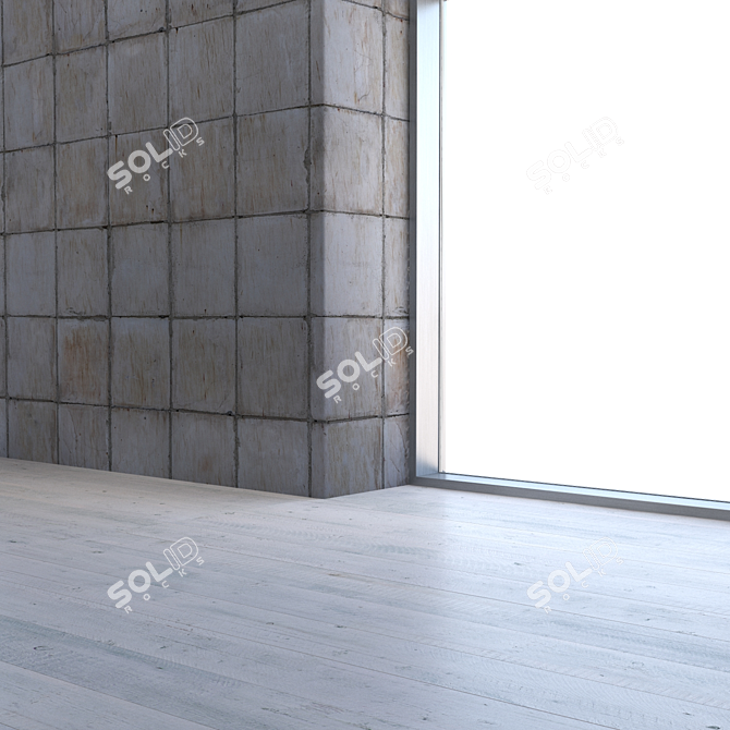 Seamless Facade Concrete Tiles- High Resolution & Detail 3D model image 4