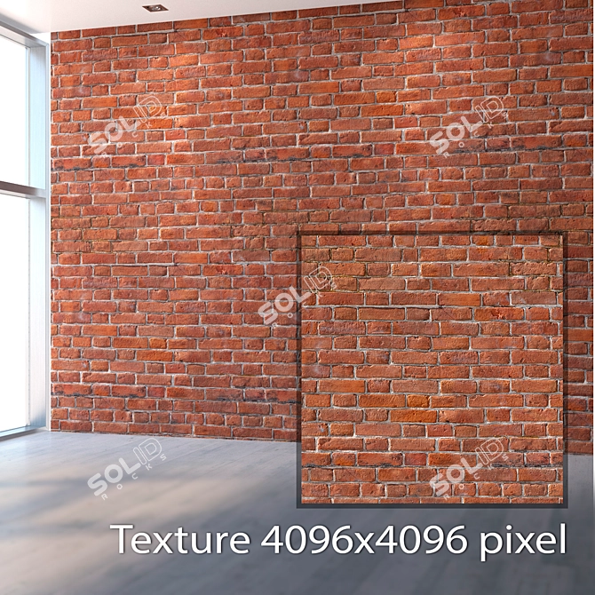 Seamless Brick Texture Set 3D model image 2