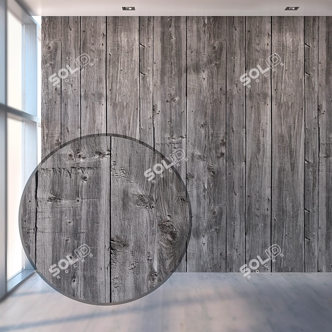 Seamless Wood Texture Set 3D model image 1