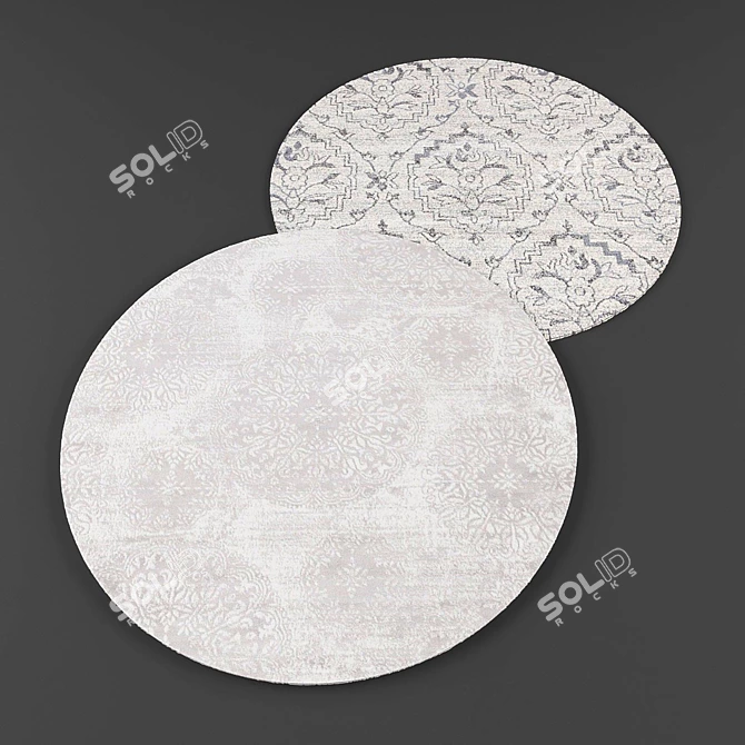 Modern Round Rugs Collection 3D model image 2