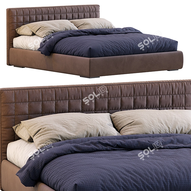 Elegant Contemporary Bed - PICOLIT 3D model image 6