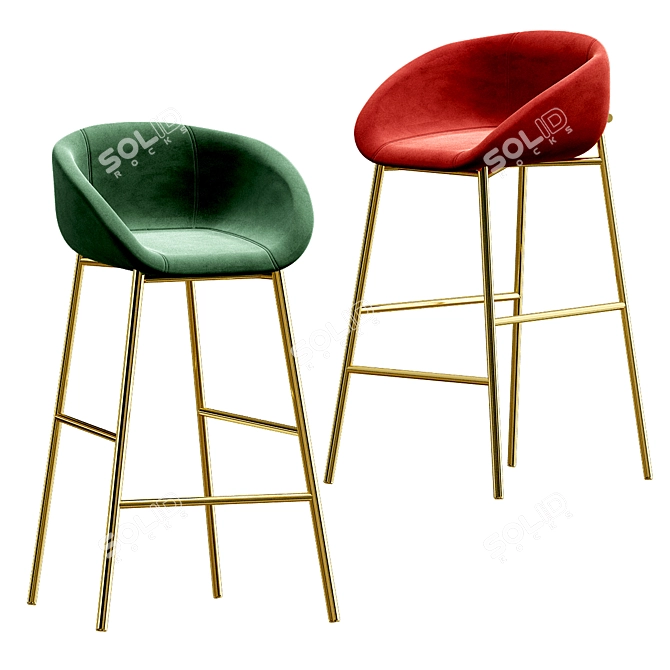 Title: Elevate Your Space with a Stylish Bar Chair 3D model image 1