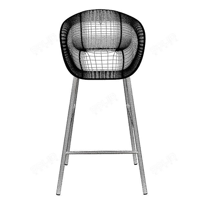 Title: Elevate Your Space with a Stylish Bar Chair 3D model image 4