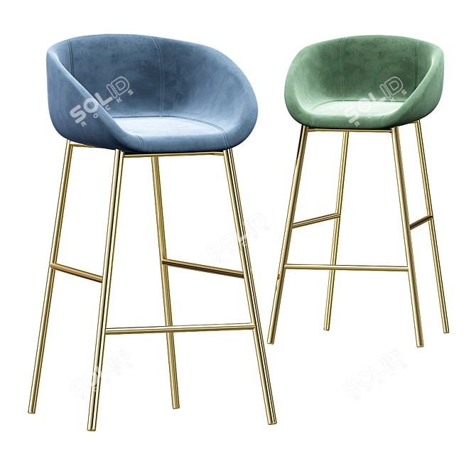 Title: Elevate Your Space with a Stylish Bar Chair 3D model image 5