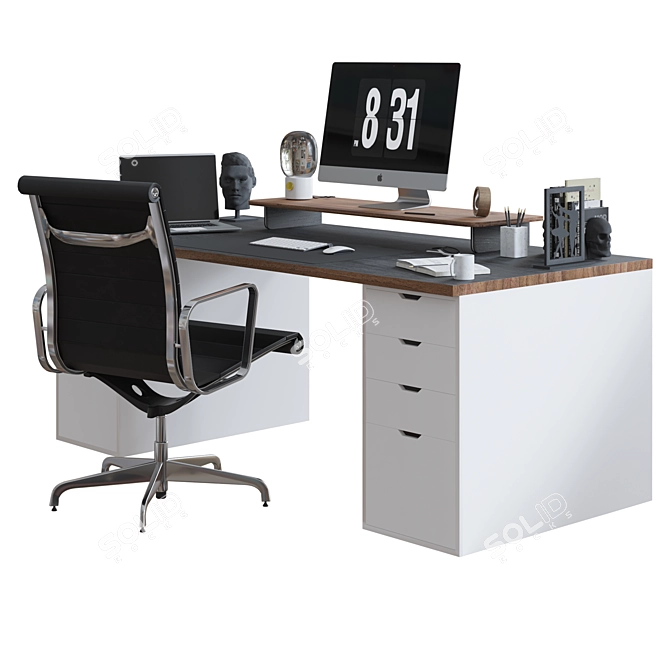 Modern Office Furniture Set 3D model image 5