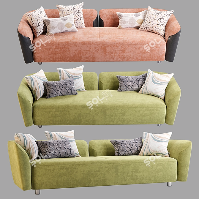 Modern 3D Sofa Design 3D model image 1