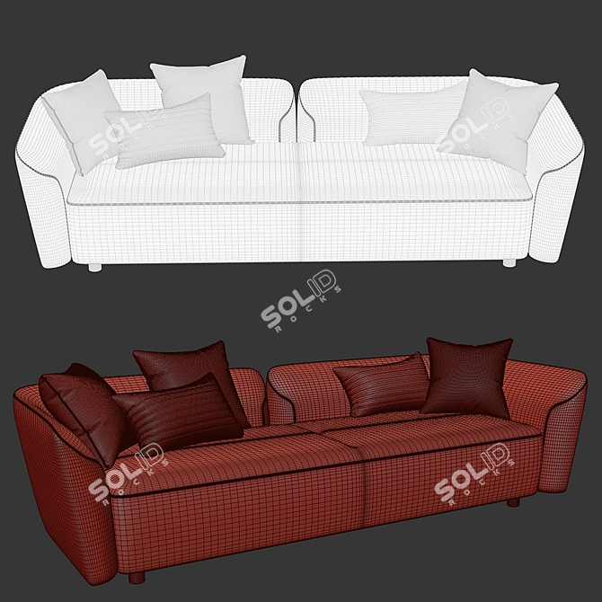 Modern 3D Sofa Design 3D model image 3