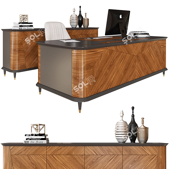 Paradise Office Furniture Set 3D model image 1