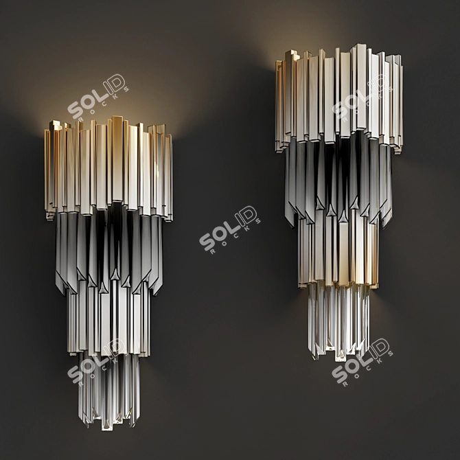 Title: Luxury Empire Wall Sconce 3D model image 2