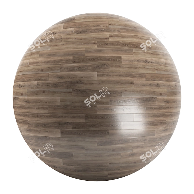 Premium Parquet Flooring: Standard & Herringbone Patterns | 12 Planks | 6W=H 3D model image 1