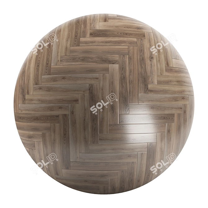 Premium Parquet Flooring: Standard & Herringbone Patterns | 12 Planks | 6W=H 3D model image 2