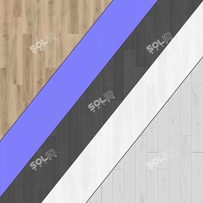 Premium Parquet Collection: Standard and Herringbone Patterns, 12 Plank Variations 3D model image 3