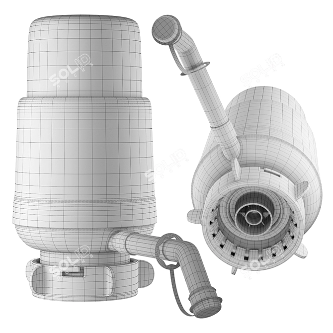 Lilu Water Pump: Model for Smoothing 3D model image 6