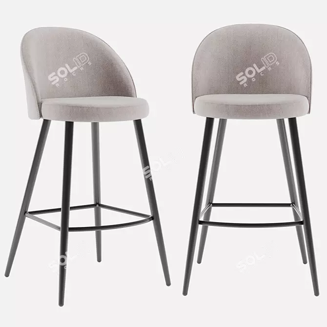 Harton Bar Stool - Stylish Seating for Your Space 3D model image 3