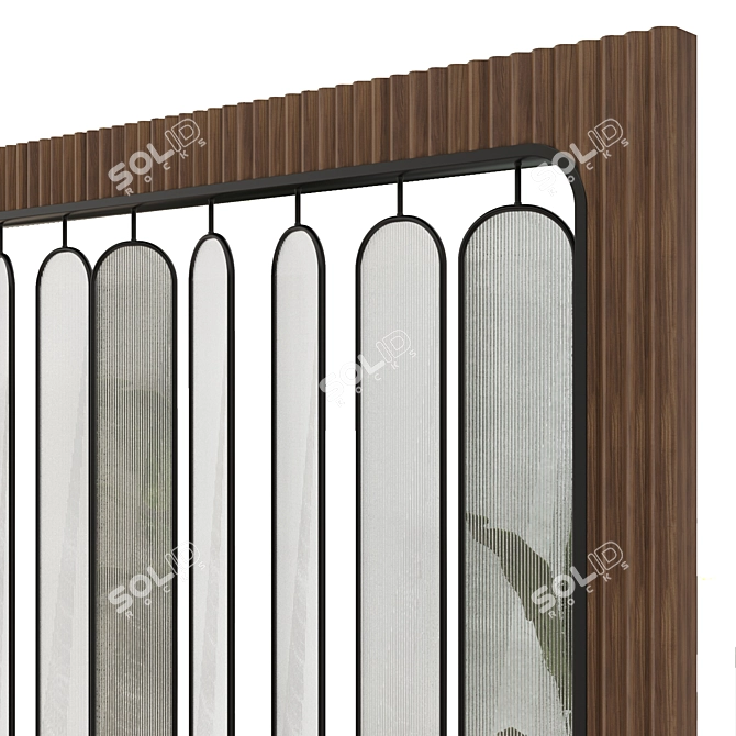 Elegant Room Divider 3D model image 2