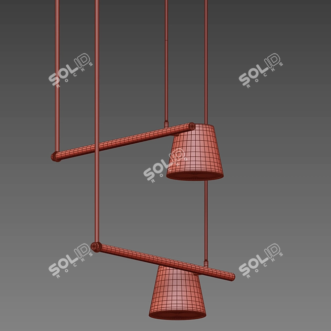 Sleek LED Linear Luminaire 3D model image 4