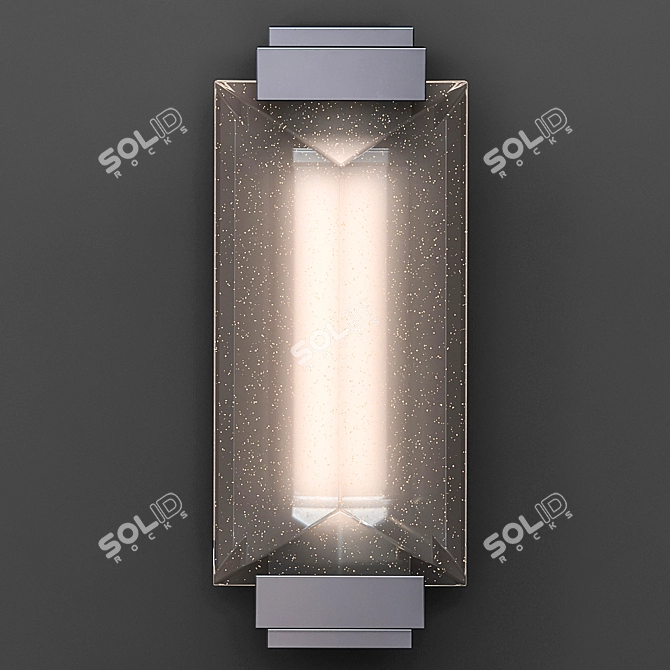 Elegant Alex Sconce in Glass and Metal 3D model image 2