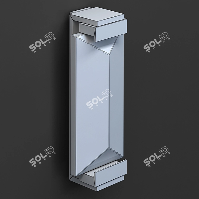 Elegant Alex Sconce in Glass and Metal 3D model image 3