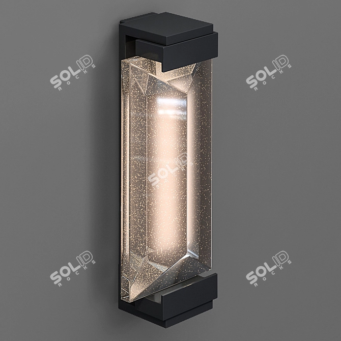 Elegant Alex Sconce in Glass and Metal 3D model image 4