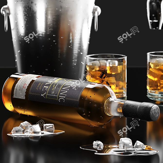 Elegant Whiskey Gift Set 3D model image 2