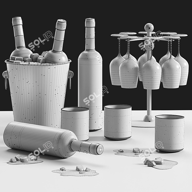 Elegant Whiskey Gift Set 3D model image 6