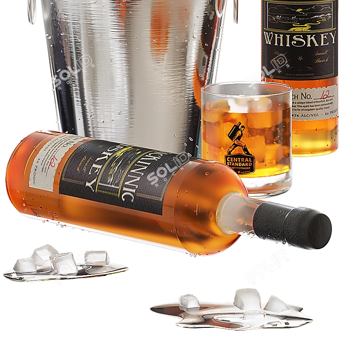 Elegant Whiskey Gift Set 3D model image 17