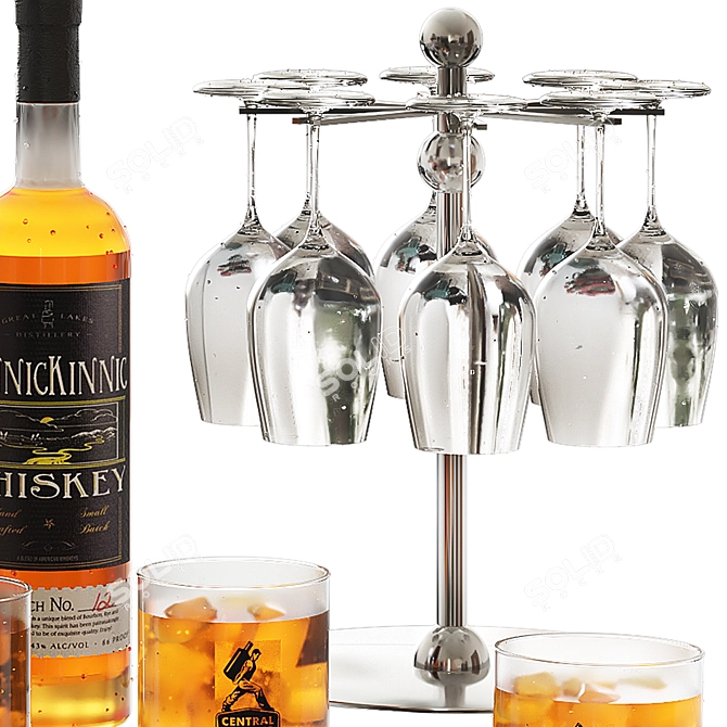 Elegant Whiskey Gift Set 3D model image 19