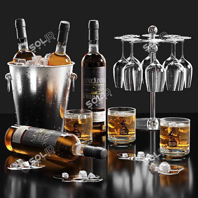 Elegant Whiskey Gift Set 3D model image 23