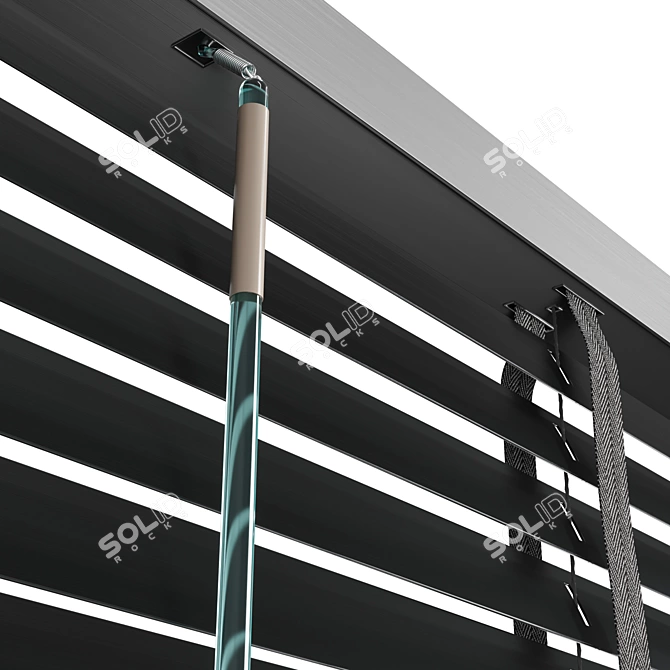 Black Metal Blinds 900mm 3D model image 3