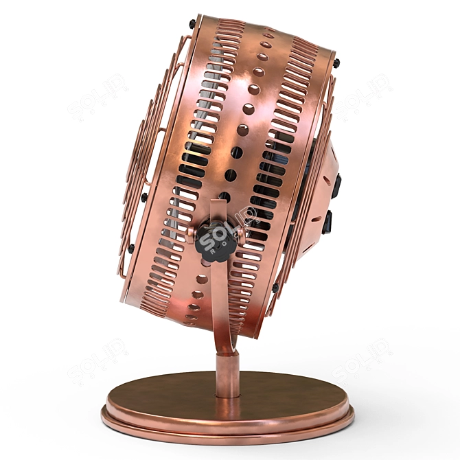 Vintage Copper Desk Fan - HOLMES Heritage 3D model image 3