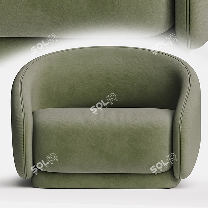 Up-Lift Convertible Armchair: Style and Function in One 3D model image 3