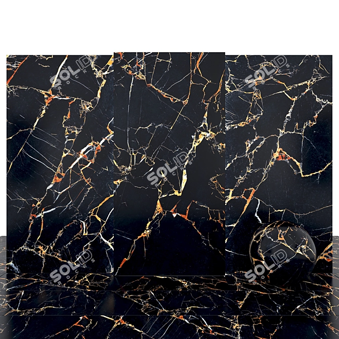 Luxurious Port Gold Marble Slabs 3D model image 1